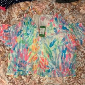 Lilly Pulitzer Tops - Lily Pulitzer off-the-shoulder top Lilly Pulitzer Tops - Lily Pulitzer off-the-shoulder top